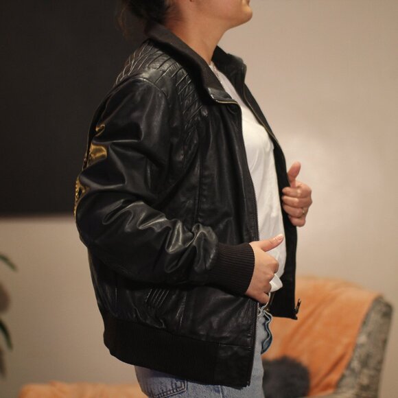 Danier Leather Jacket Black GENUINE LEATHER - Picture 3 of 16